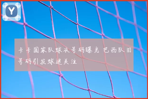 卡卡国家队球衣号码曝光 巴西队旧号码引发球迷关注